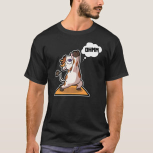 Camiseta Poses de Ioga de Bezerro de Vaca Esporte Ginástica