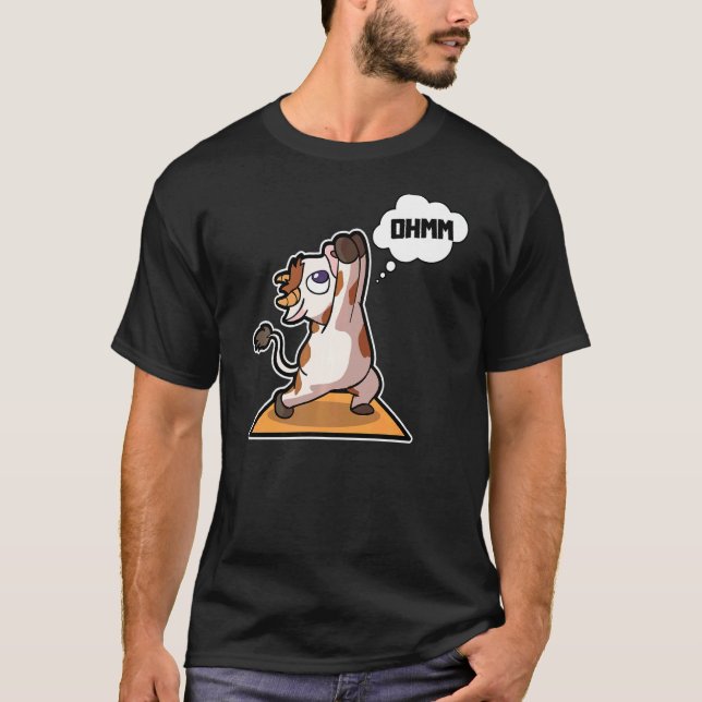 Camiseta Poses de Ioga de Bezerro de Vaca Esporte Ginástica (Frente)