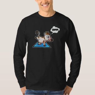 Camiseta Poses de Ioga de Bezerro de Vaca Esporte Ginástica