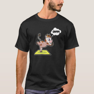 Camiseta Poses de Ioga de Bezerro de Vaca Esporte Ginástica