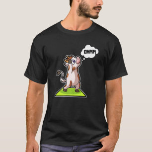 Camiseta Poses de Ioga de Bezerro de Vaca Esporte Ginástica