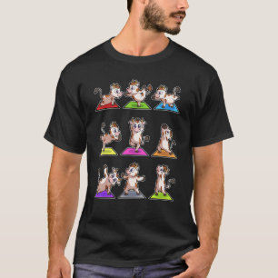 Camiseta Poses de Ioga de Vaca Bezerrinho Esporte Ginástica