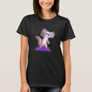 Camiseta Poses de Yoga de Axolote Esportes Ginástica Ohm Ba