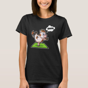 Camiseta Poses de Yoga de Bezerro de Vaca Esporte Ginástica