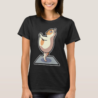Camiseta Poses de Yoga de Hamster Esporte Ginástica Ohm Bat