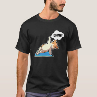 Camiseta Poses de Yoga de Hamster Esporte Ginástica Ohm Bat