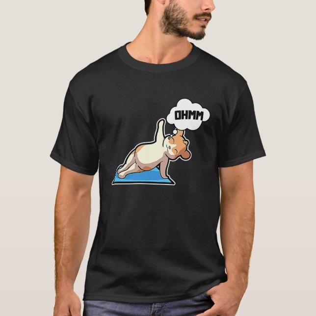 Camiseta Poses de Yoga de Hamster Esporte Ginástica Ohm Bat (Frente)