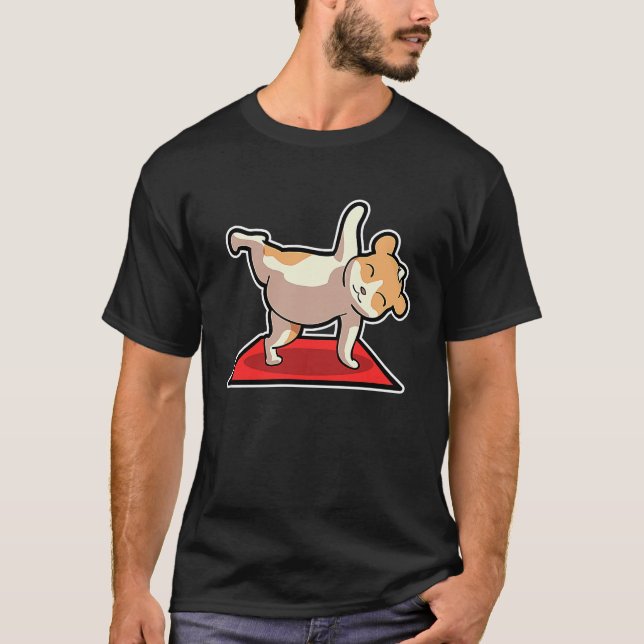 Camiseta Poses de Yoga de Hamster Esporte Ginástica Ohm Bat (Frente)