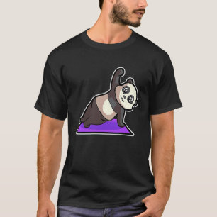 Camiseta Poses de Yoga de Panda Esporte Ginástica Ohmmm Bat