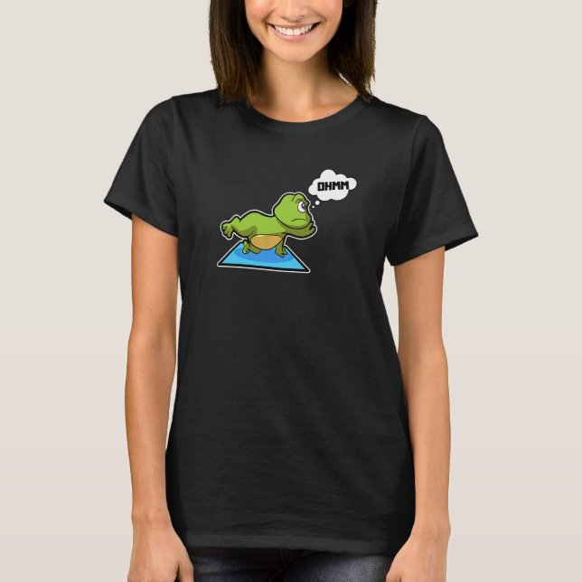 Camiseta Poses de Yoga de Sapo Sapo Esportes Ginástica Ohm  (Frente)