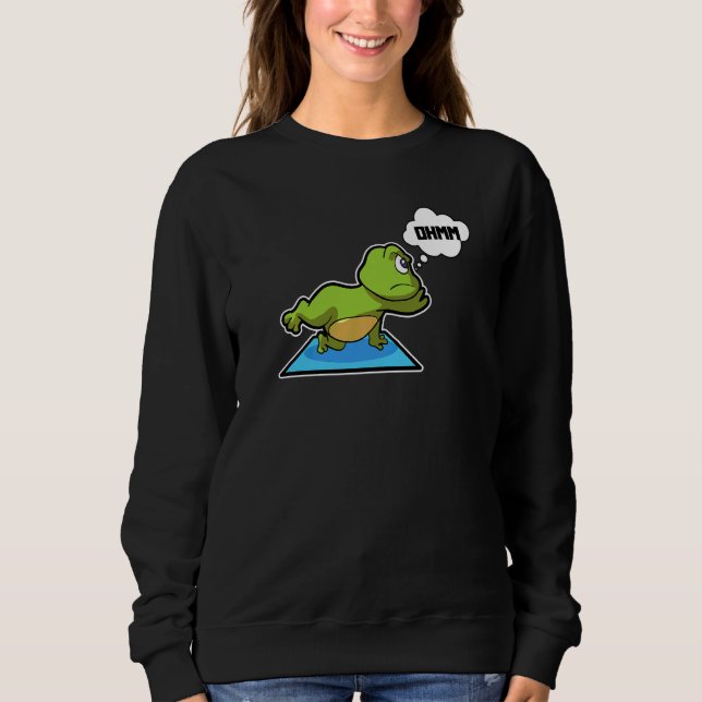 Camiseta Poses de Yoga de Sapo Sapo Esportes Ginástica Ohm  (Frente)