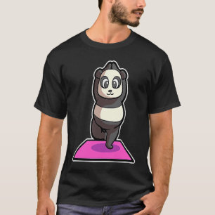 Camiseta Poses de Yoga Panda Esporte Ginástica Ohmmm Batime