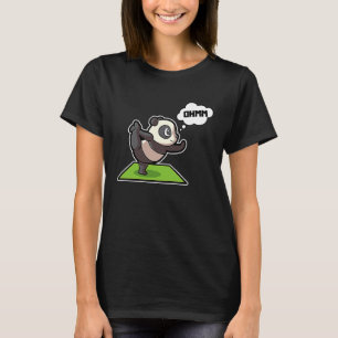 Camiseta Poses de Yoga Panda Esporte Ginástica Ohmmm Batime