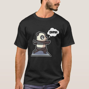 Camiseta Poses de Yoga Panda Esporte Ginástica Ohmmm Batime