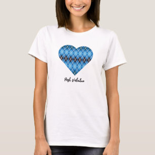 Camiseta Posh Valentine Azul Escuro Grande Coração