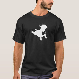 Camiseta Posição de Ioga do Bulldog Francês Namaste na Cama