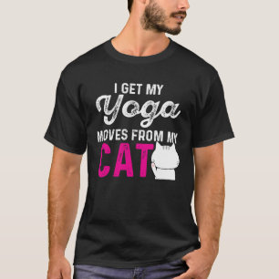Camiseta Posições de Ioga de Gato Ca para Yogi ou Senhora d