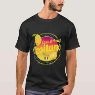 Camiseta Positano Costa Amalfi Lemon Itália Vintage Amalfi