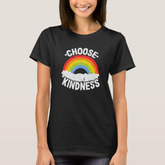 Camiseta Positive Anti Bullying Rainbow Peace Hippie Choose
