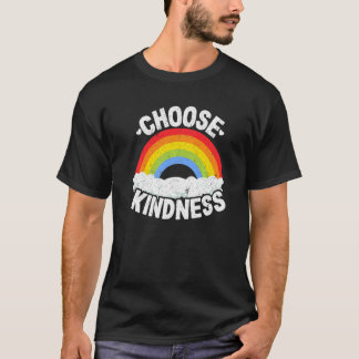 Camiseta Positive Anti Bullying Rainbow Peace Hippie Choose