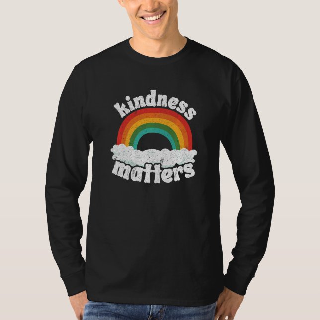 Camiseta Positive Sped Teacher Anti Bullying Rainbow Kindne (Frente)