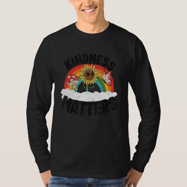 Camiseta Positive Sped Teacher Anti Bullying Rainbow Kindne (Frente)