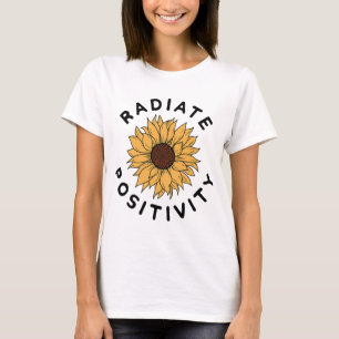 Camiseta Positividade Mensagem Positiva de Girassol Kindne 