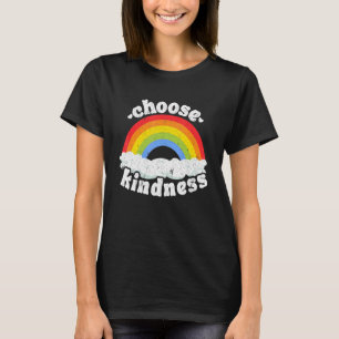 Camiseta Positivo Anti-Bullying Rainbow Peace Hippie Escolh
