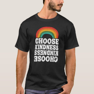 Camiseta Positivo Anti-Bullying Rainbow Peace Hippie Escolh