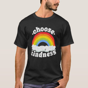 Camiseta Positivo Anti-Bullying Rainbow Peace Hippie Escolh