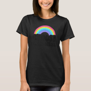 Camiseta Positivo Anti-Bullying Rainbow Peace Hippie Escolh