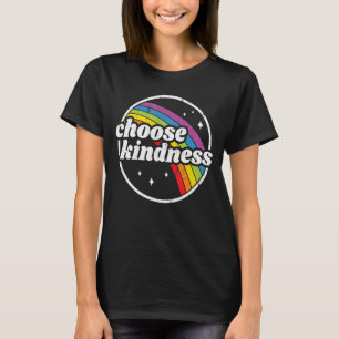 Camiseta Positivo Anti-Bullying Rainbow Peace Hippie Escolh