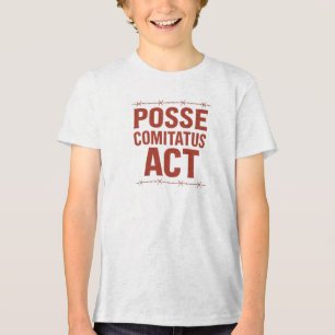 Camiseta Posse Comitatus Act Distress Barbed Wire Design