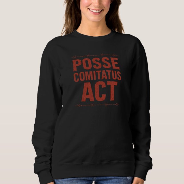 Camiseta Posse Comitatus Act Distress Barbed Wire Design (Frente)
