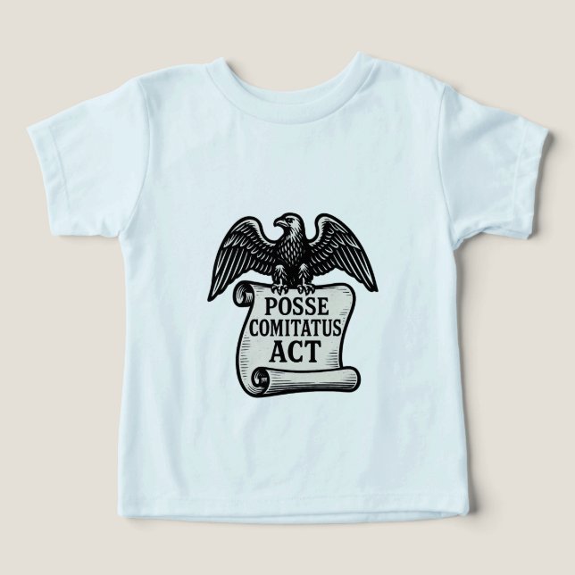 Camiseta Posse Comitatus Act Eagle Scroll (Design frontal)