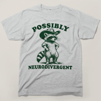 Camiseta Possivelmente Guaxinim Caubói Neurodivergente