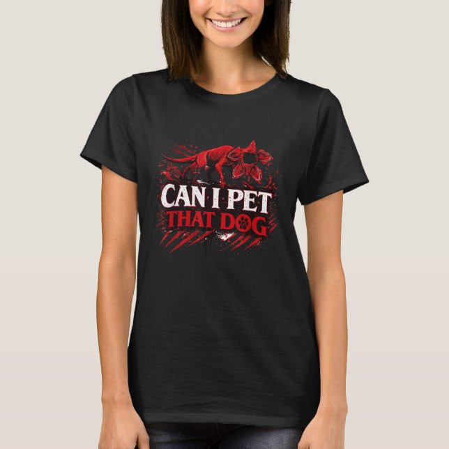 Camiseta Posso Acariciar Esse Cachorro Piada de Amante de C (Frente)