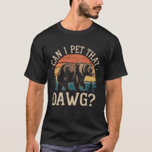 Camiseta Posso Acariciar Esse Cachorro Urso Meme Acampament