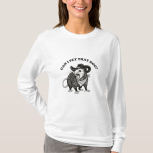 Camiseta Posso Acariciar Esse Meme de Cachorro Engraçado Ga
