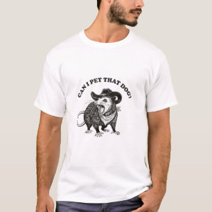 Camiseta Posso Acariciar Esse Meme de Cachorro Engraçado Ga