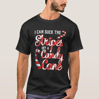 Camiseta Posso Chupar as tiras de um doce Cane Xmas Chris