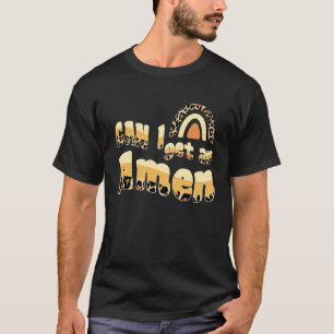 Camiseta Posso Conseguir Um Amém Cristão Jesus Deus Leopard