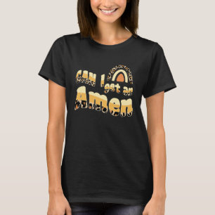 Camiseta Posso Conseguir Um Amém Cristão Jesus Deus Leopard