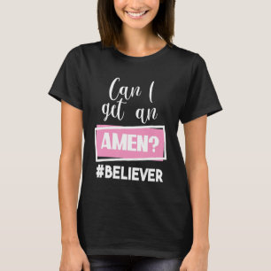 Camiseta Posso conseguir um Amen crente religioso cristão J