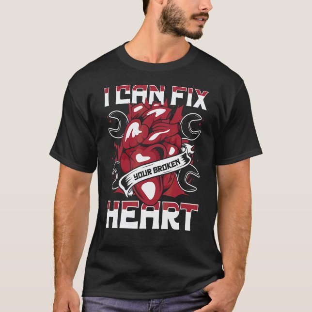 Camiseta Posso Consertar Seu Coração Quebrado Técnico de Ca (Frente)