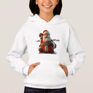 Camiseta Posso Explicar, Cartoon Papai Noel E Little Boy