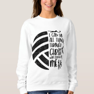Camiseta Posso Fazer Coisas Através Do Cristã De Voleibol D