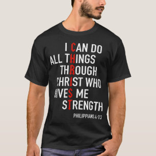 Camiseta Posso fazer todas as coisas por meio de Cristo Deu