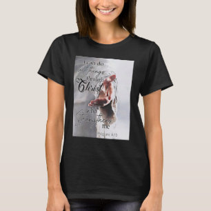 Camiseta Posso Fazer Tudo Através De Cristos Que Se Fortale