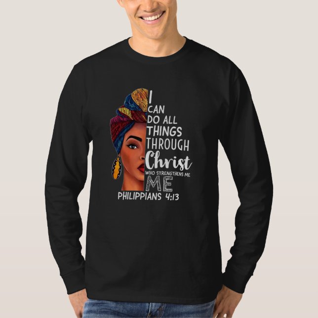 Camiseta Posso Fazer Tudo Através De Cristos Que Se Fortale (Frente)